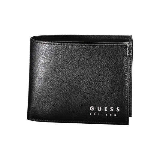 Guess Jeans Chic Black Leather Dual-Compartment Wallet GU-23464