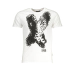 Cavalli Class White Cotton T-Shirt CA-28475-L