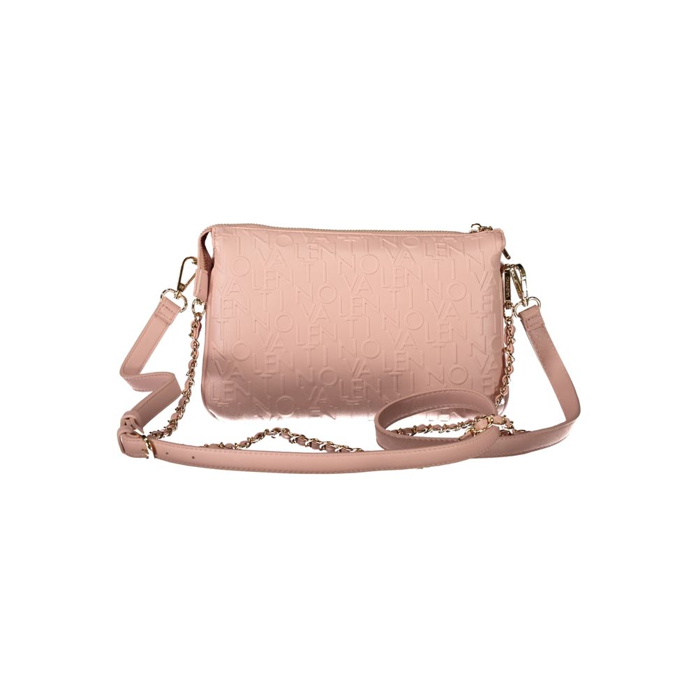 Mario Valentino Pink Polyethylene Women Handbag with removable shoulder straps and elegant design for versatile style.