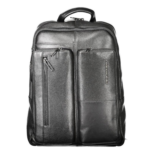 Piquadro Black Leather Men Backpack PI-32843