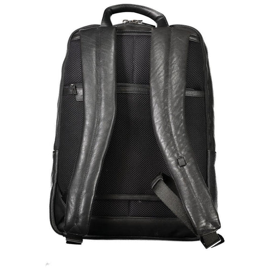 Piquadro Black Leather Men Backpack PI-32843