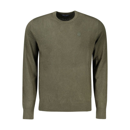 North Sails Green Cotton Sweater - Long sleeve, crew neck design with logo application.