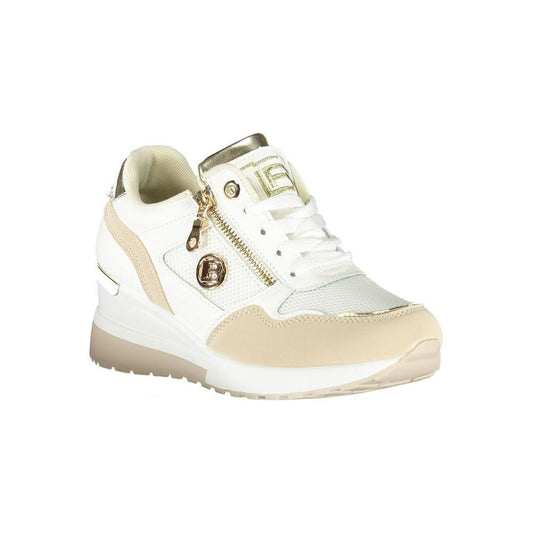 Laura Biagiotti Beige Polyester Women Sneaker LA-36508-EU40/US10
