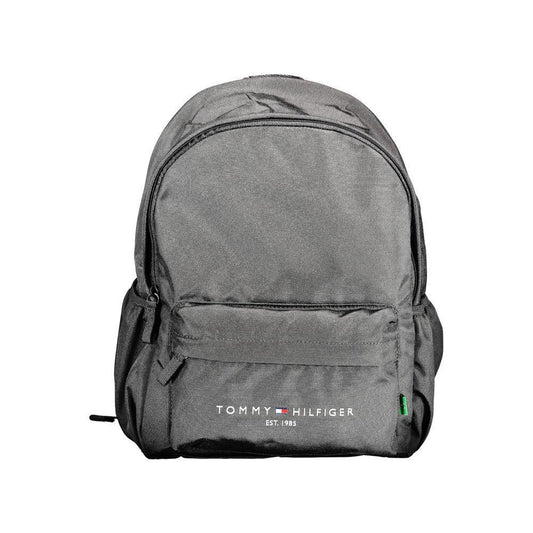 Tommy Hilfiger Black Polyester Men Backpack TO-38165