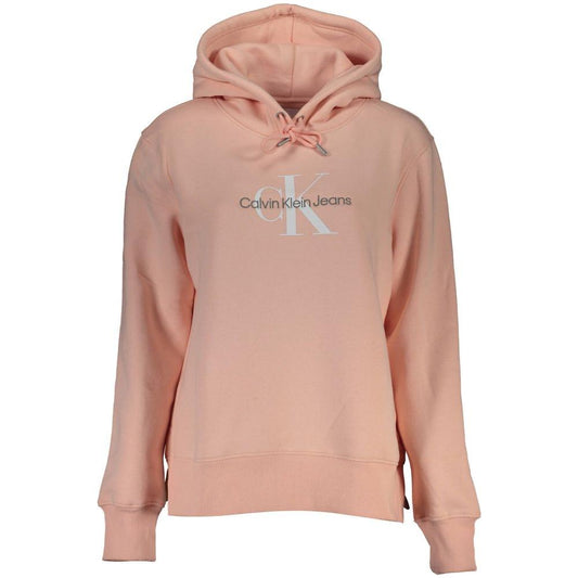 Calvin Klein Calvin Klein Chic Pink Fleece Hooded Sweatshirt with Logo Embroidery CA-26199-L