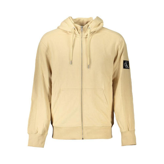 Calvin Klein Calvin Klein Elegant Beige Zip Hooded Sweatshirt CA-27233-S 1728,67403481248,Beige,Calvin Klein,Clothing,L,M,Men,Men - Clothing,New with tags,S,Sweaters - Men - Clothing,XL,XXL