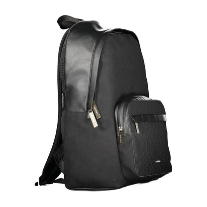 Calvin Klein Black Polyester Men Backpack with stylish design and functional compartments for modern urban lifestyle.