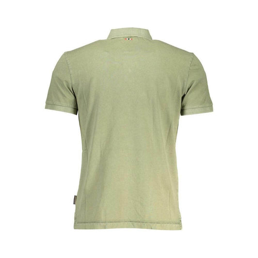 Napapijri Green Cotton Men Polo Shirt