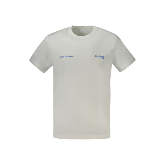 Calvin Klein White Cotton Men T-Shirt CA-32983-XL