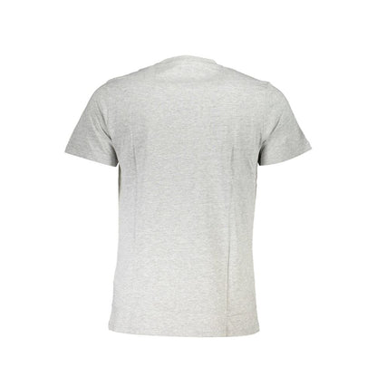 Back view of Cavalli Class Brown Cotton Men T-Shirt displaying short sleeves and crew neck design.