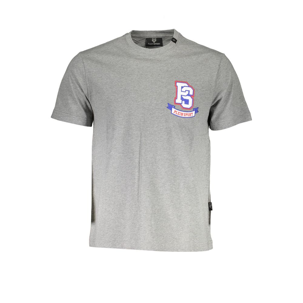 Plein Sport Gray Cotton T-Shirt
