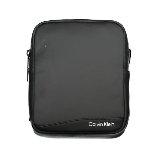Calvin Klein Sleek Black Recycled Polyester Shoulder Bag CA-26038