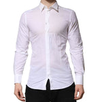 Dolce & Gabbana White Cotton GOLD Long Sleeves Formal Shirt TSH906794-43