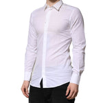 Dolce & Gabbana White Cotton GOLD Long Sleeves Formal Shirt TSH906794-43