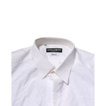 Dolce & Gabbana White Cotton GOLD Long Sleeves Formal Shirt TSH906794-43