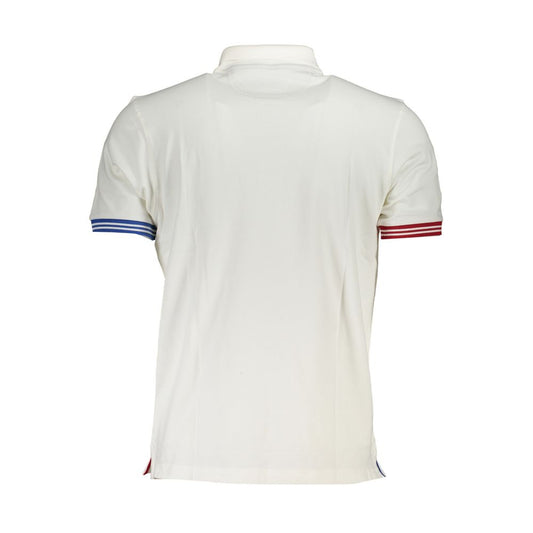 La Martina Elegant White Polo with Contrast Details LA-23031-XXL