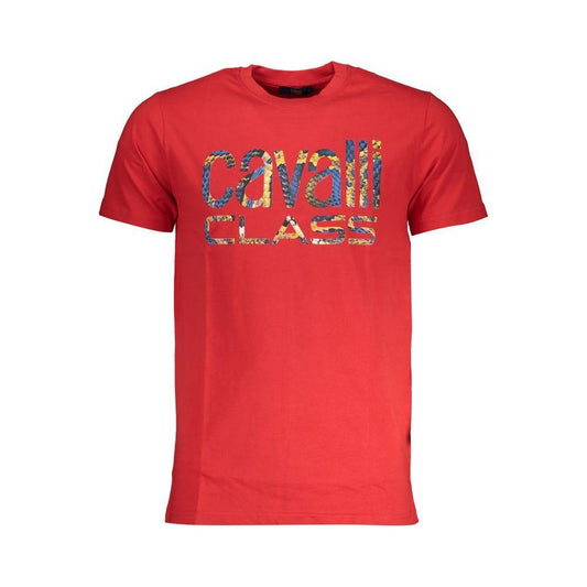 Cavalli Class Red Cotton T-Shirt