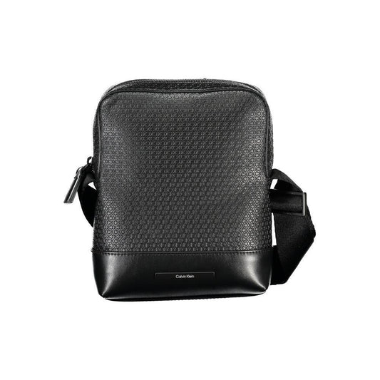 Calvin Klein Elegant Black Shoulder Bag with Contrasting Accents CA-26034