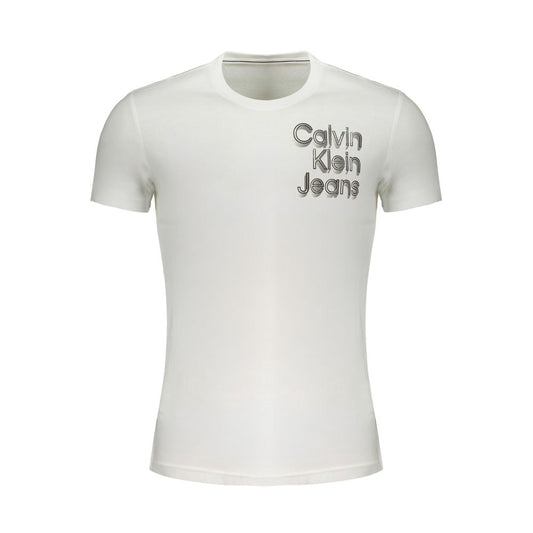 Calvin Klein White Cotton T-Shirt CA-31337-XL