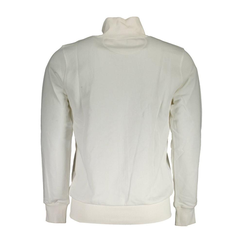 La Martina White Cotton Men Sweater LA-36963-M