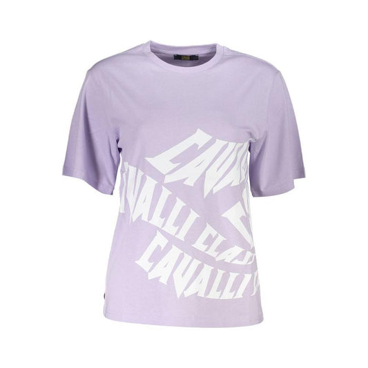 Cavalli Class Purple Cotton Women T-Shirt