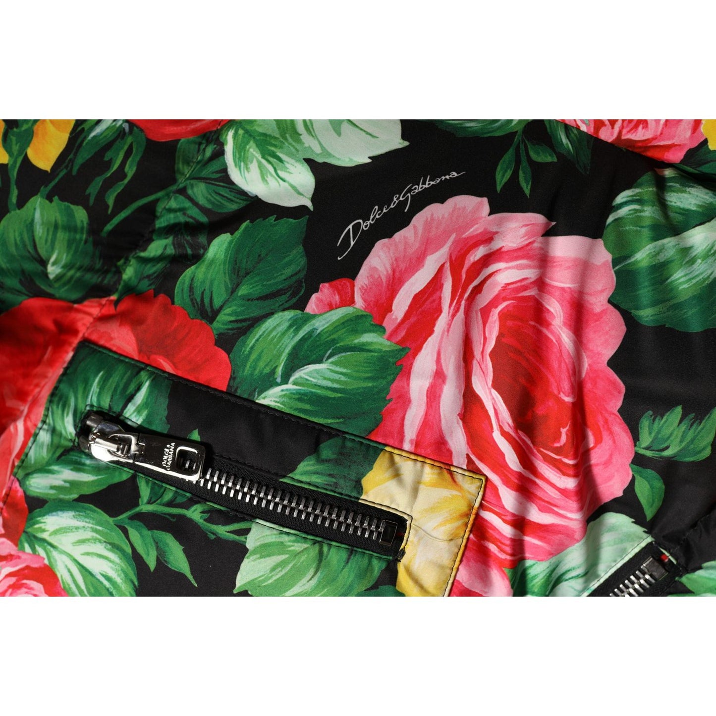 Dolce & Gabbana Multicolor Floral Puffer Hooded Jacket JKT41458-42