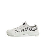 Dolce & Gabbana White Cotton NS1 Low Top Sneakers Shoes