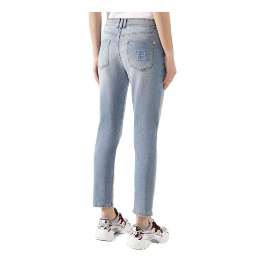 Balmain Blue Cotton Jeans & Pant BA-15522-IT38|XS
