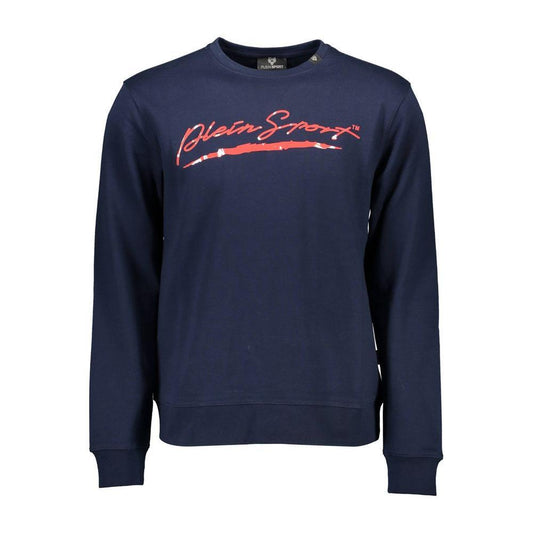 Plein Sport Blue Cotton Men Sweater
