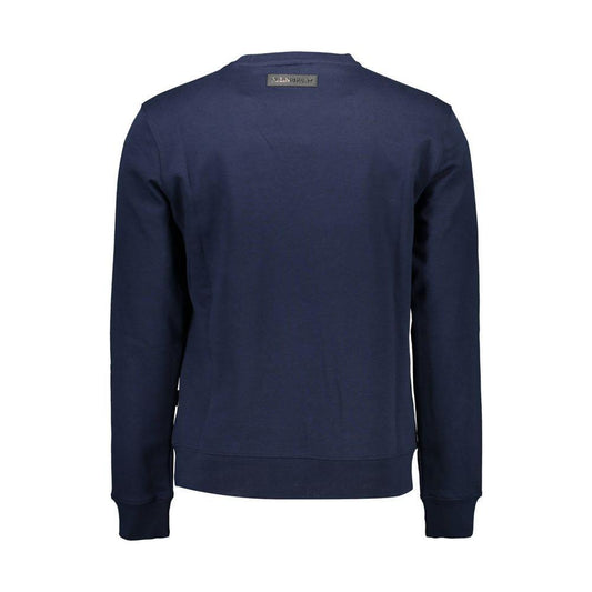 Plein Sport Blue Cotton Men Sweater