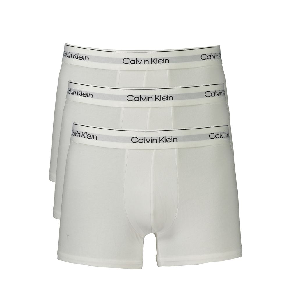 Calvin Klein White Cotton Men Boxer CA-33614-XL