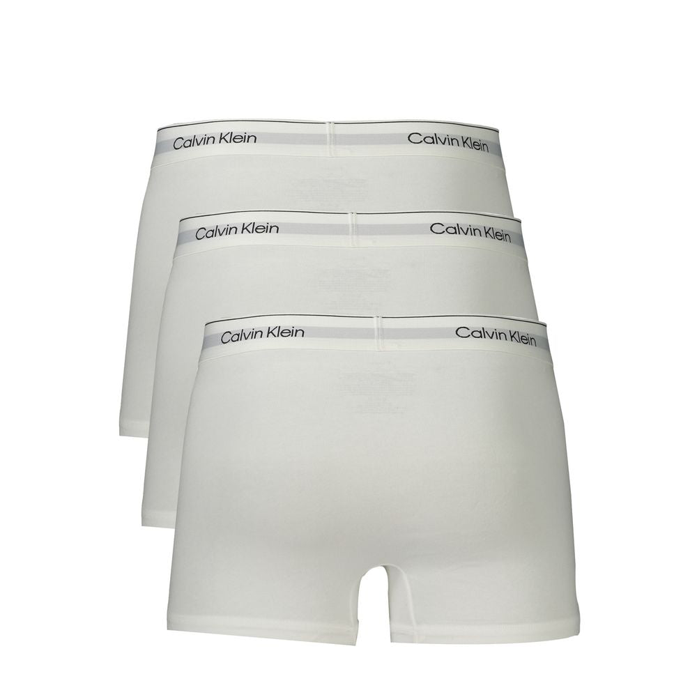 Calvin Klein White Cotton Men Boxer CA-33614-XL