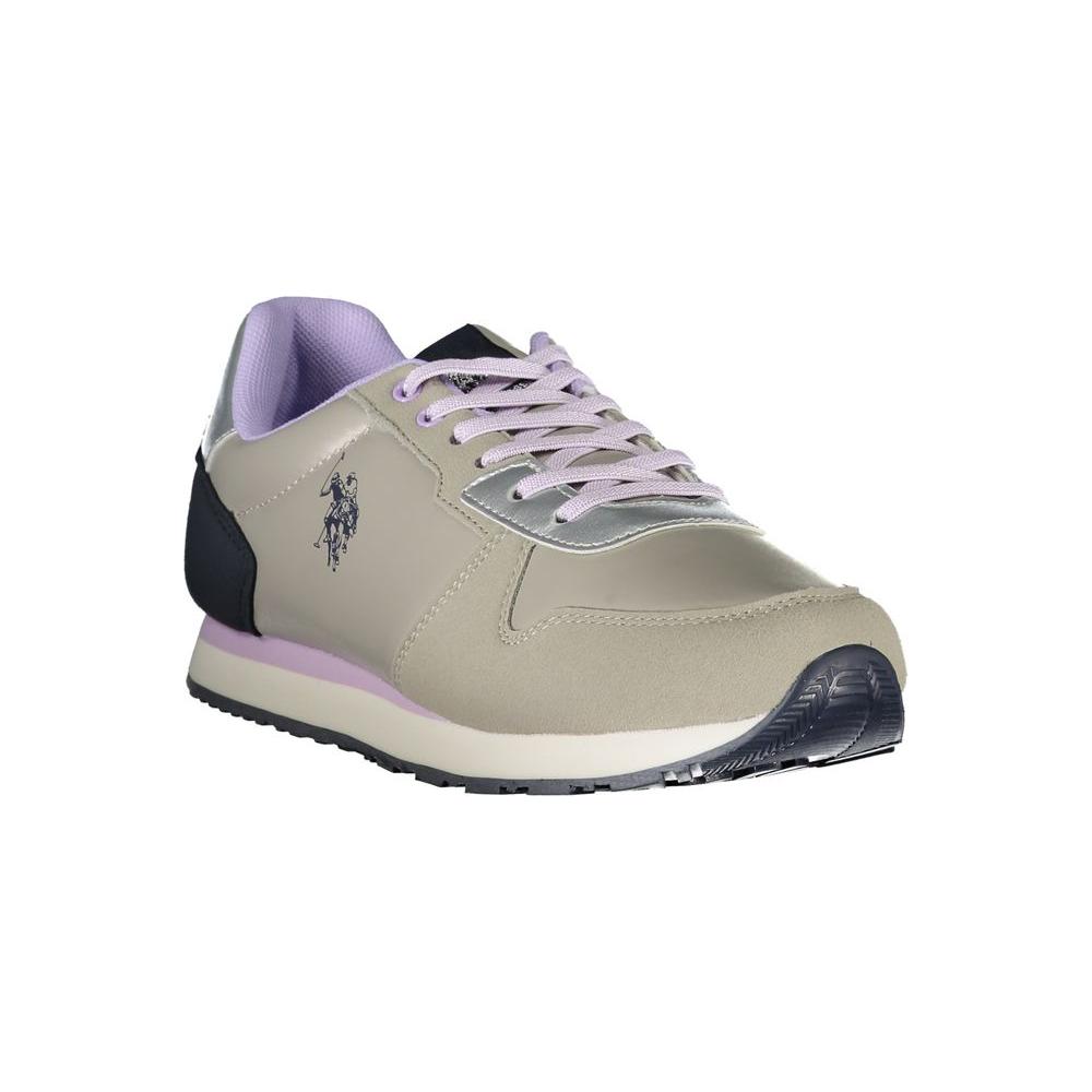 U.S. POLO ASSN. U.S. POLO ASSN. Silver Polyester Women Sneaker US-23526-EU35/US5 1728,67403481248,EU35/US5,EU37/US7,Gray,New with tags,Shoes,Sneakers - Women - Shoes,U.S. POLO ASSN.,Women,Women - Shoes