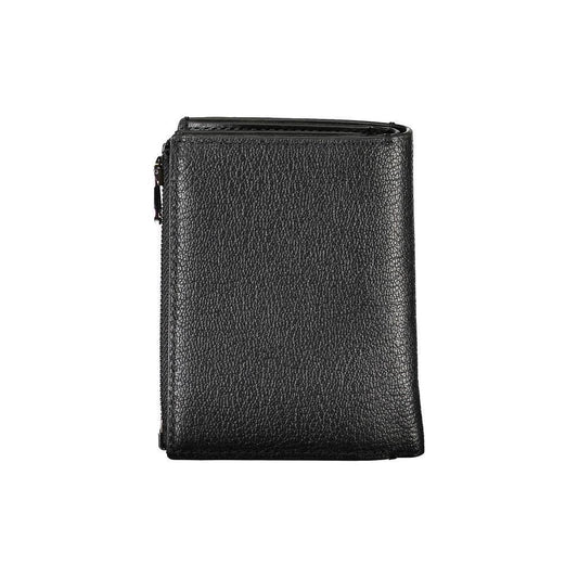 Calvin Klein Sleek Black Leather Wallet with Coin Purse CA-27495