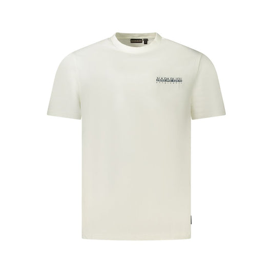 Napapijri White Cotton Men T-Shirt NA-35886-M
