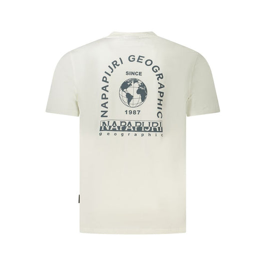 Napapijri White Cotton Men T-Shirt NA-35886-M
