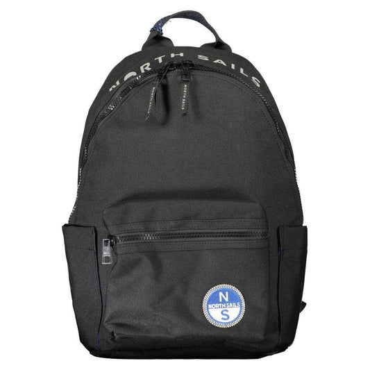 North Sails Black Polyester Men Backpack NO-33604