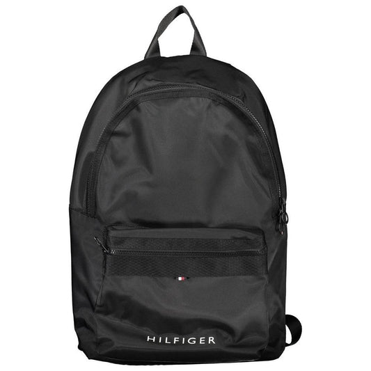 Tommy Hilfiger Black Polyester Men Backpack TO-22078