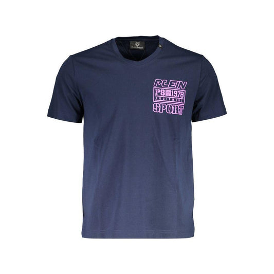 Plein Sport Blue Cotton Men T-Shirt