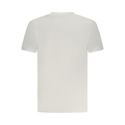Back view of Armata Di Mare White Cotton Men T-Shirt with classic design.