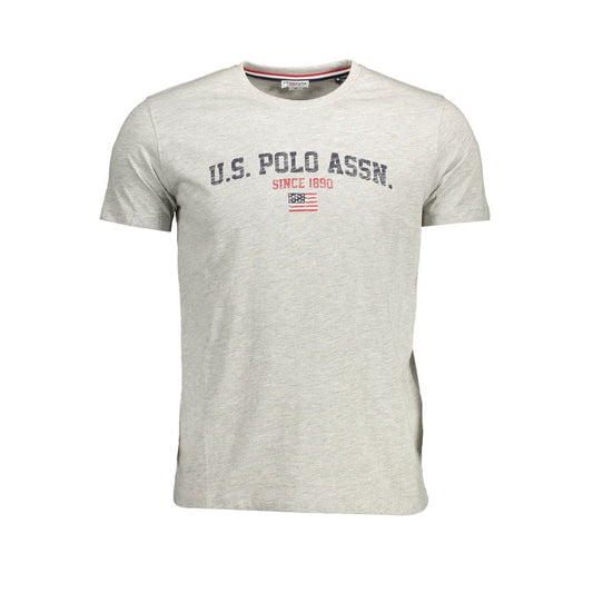 U.S. POLO ASSN. Brown Cotton Men T-Shirt with logo and print, showcases timeless sophistication and casual elegance for a bold style statement.