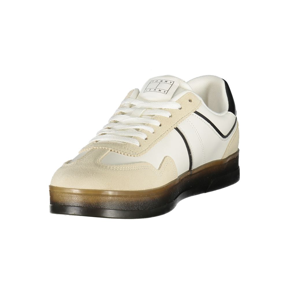Tommy Hilfiger White Polyurethane Men's Sneaker