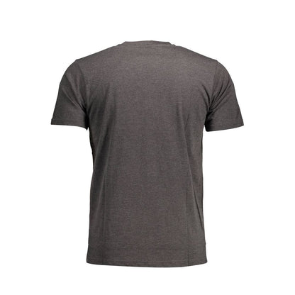 Back view of Sergio Tacchini Brown Cotton Men T-Shirt with classic crew neck design and premium cotton fabric.