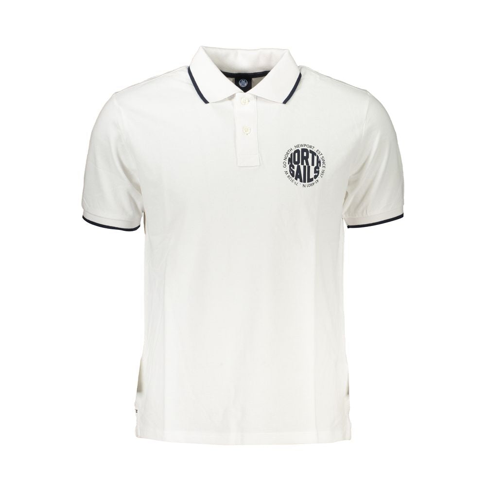 North Sails White Cotton Polo Shirt NO-27274-S