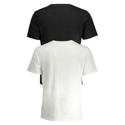 Tommy Hilfiger Black Cotton Underwear short sleeve T-shirt bi-pack set with crew neck and logo application.