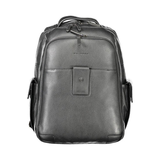 Piquadro Black Leather Men Backpack PI-32851