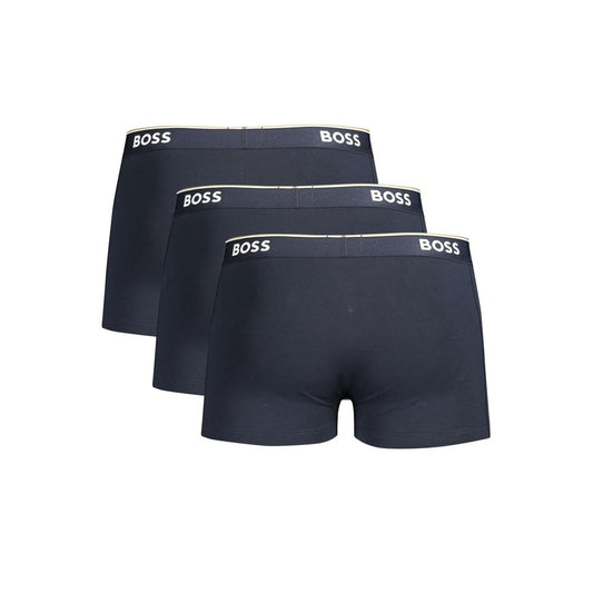 Hugo Boss Blue Cotton Men Boxer Underwear BO-35728-XL