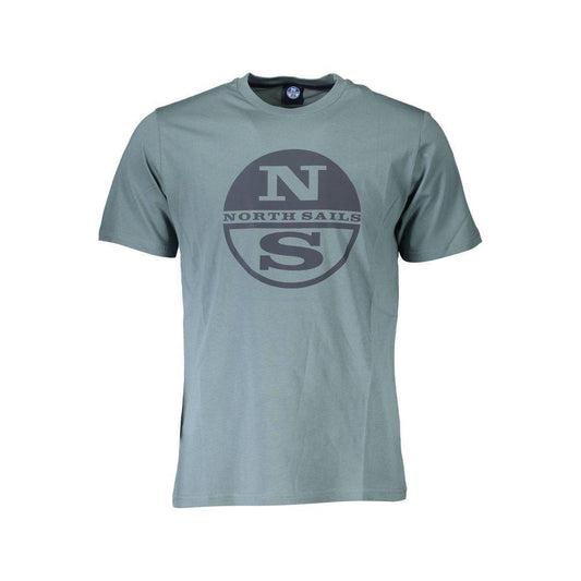 North Sails Green Cotton Men T-Shirt NO-37847-M