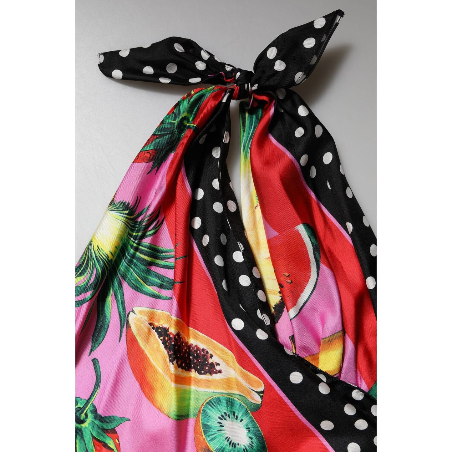 Dolce & Gabbana Multicolor Halter Party Evening Cropped Top THS90414-40