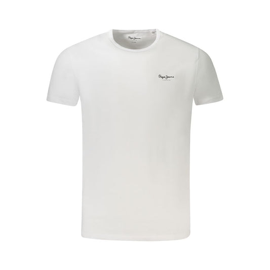 Pepe Jeans White Cotton Men T-Shirt PE-34202-XL